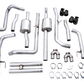 AWE Tuning 4th Gen GM 1500 6.2L 0FG Cat-Back Split Rear Exit (w/ Bumper Cutouts) - Quad Diamond Tips