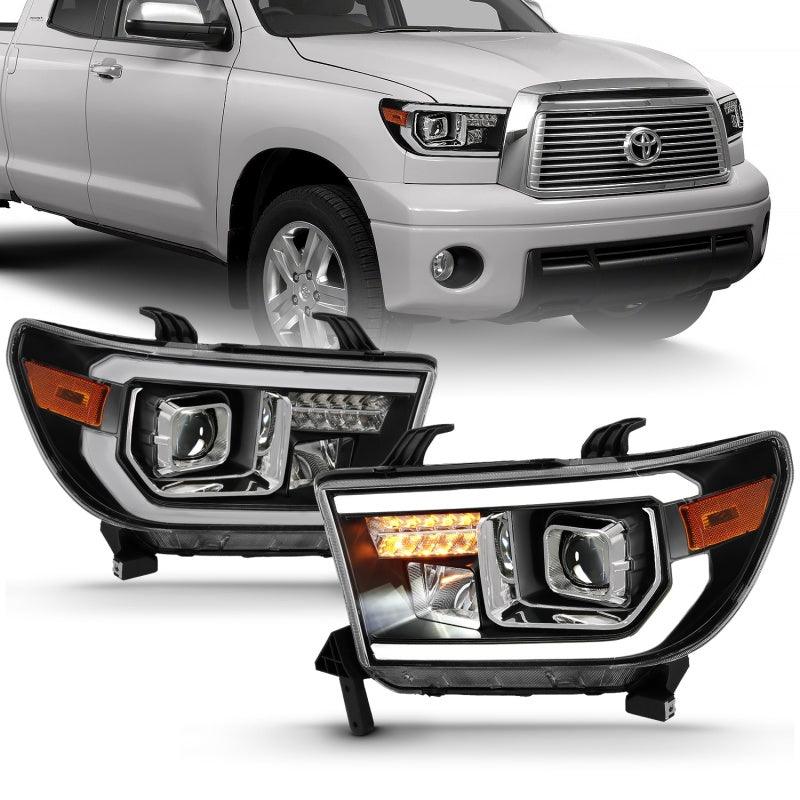 ANZO 2007-2014 Toyota Tundra Projector Light Bar H.L Black Amber(Led High Beam) (Halogen Version) | Too Fast Autoparts | Order Online | Canada & USA Shipping