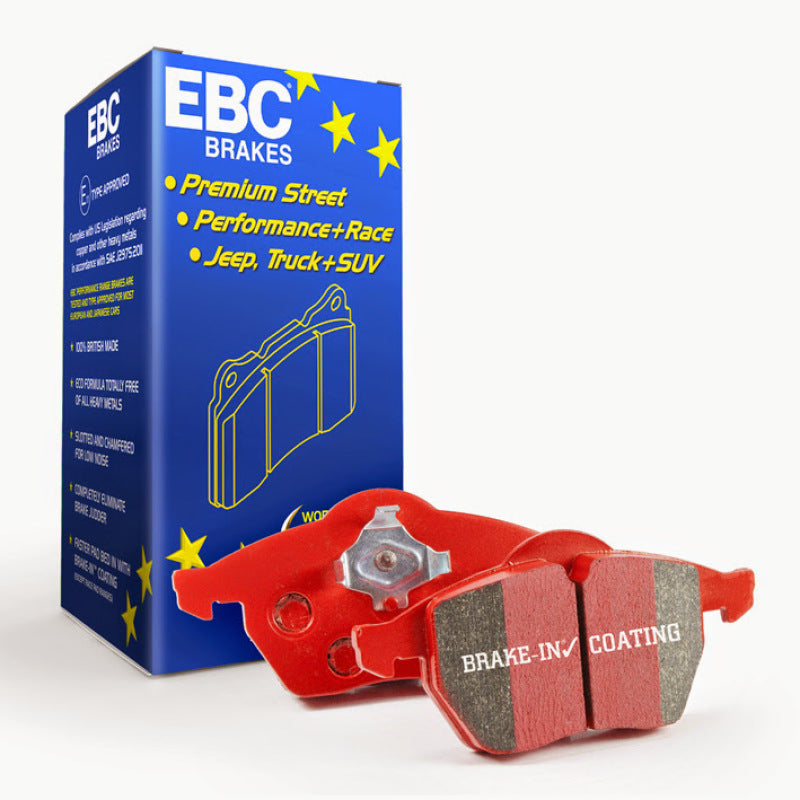 EBC 89-95 Ferrari 348 3.4 Redstuff Plaquettes de frein avant/arrière (jeu d'essieux uniquement)