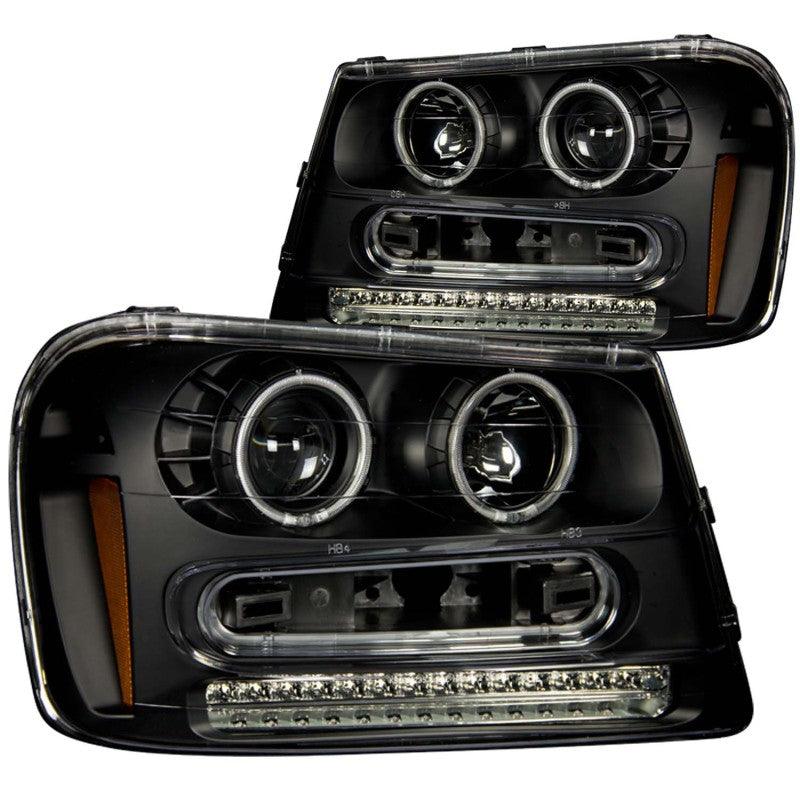 ANZO 2002-2009 Chevrolet Trailblazer Projector Headlights w/ Halo Black | Too Fast Autoparts | Order Online | Canada & USA Shipping