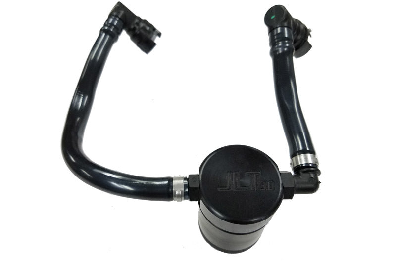 J&amp;L 2018-2023 Ford Mustang GT Passenger Side Oil Separator 3.0 - Black Anodized