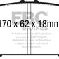 EBC 06-07 Infiniti QX56 5.6 (Akebono) Greenstuff Front Brake Pads