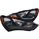 ANZO 2013-2015 Hyundai Genesis Projector Headlights w/ Plank Style Design Black (HID Compatible) | Too Fast Autoparts | Order Online | Canada & USA Shipping