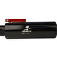 Aeromotive In-Line AN-12 Filter w/Shutoff Valve 100 Micron SS Element - Black Anodize Finish