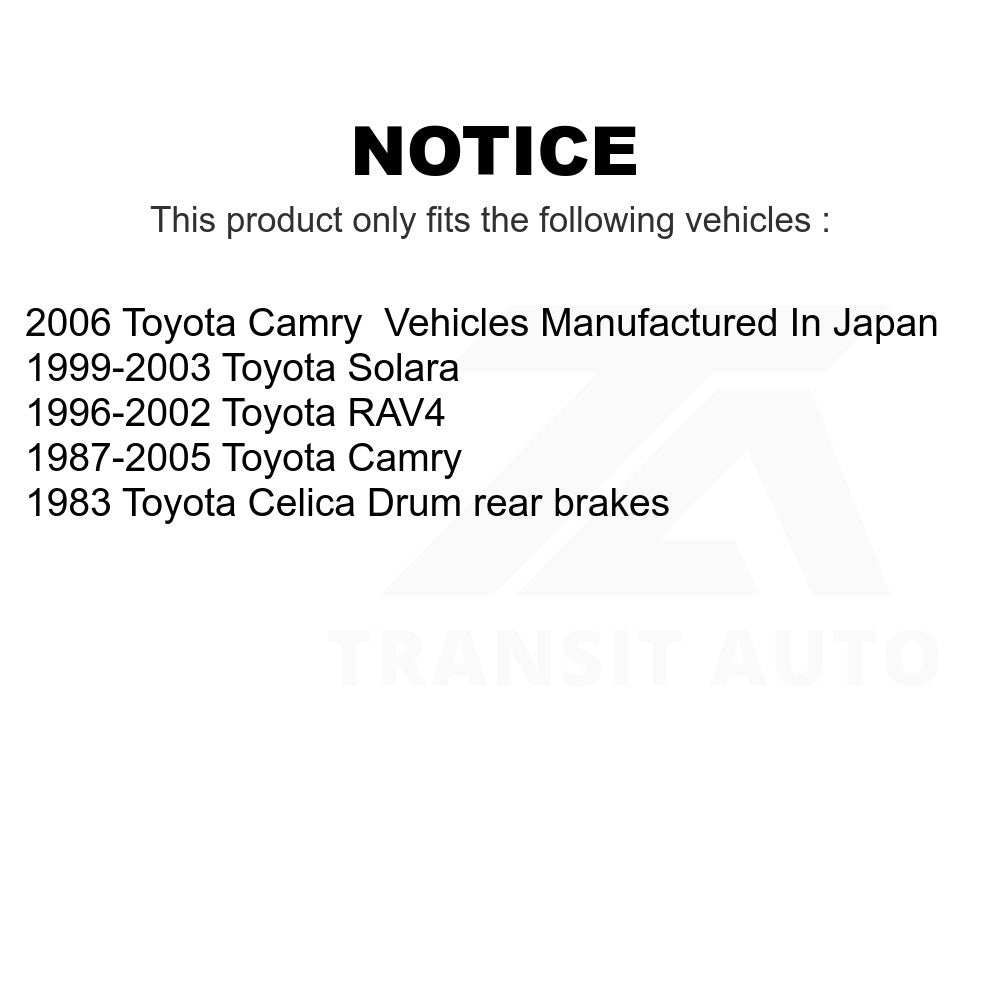 Rear Drum Brake Hardware Kit 13-H17287 For Toyota Camry RAV4 Solara Celica