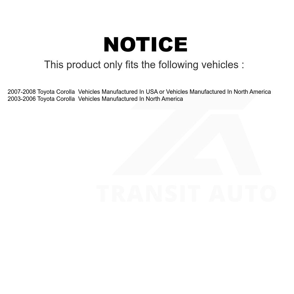 Rear Drum Brake Hardware Kit 13-H17378 For Toyota Corolla