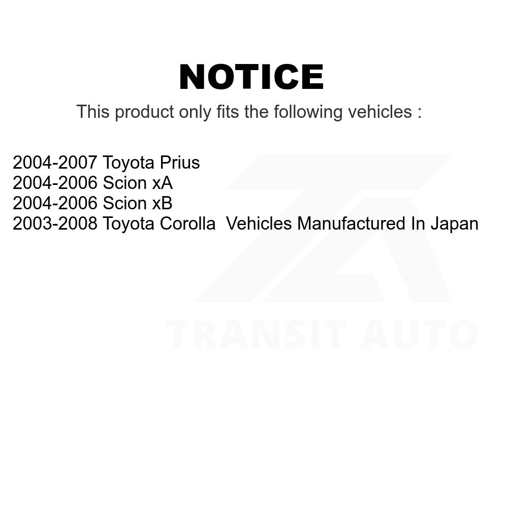 Rear Drum Brake Hardware Kit 13-H17387 For Toyota Corolla Prius Scion xB xA