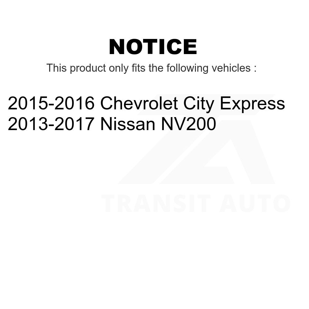 Rear Drum Brake Hardware Kit 13-H17482 For Nissan NV200 Chevrolet City Express