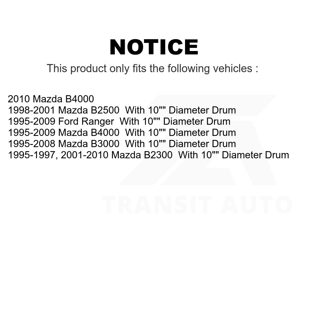 Rear Drum Brake Hardware Kit 13-H7295 For Ford Ranger Mazda B3000 B2300 B4000 B2500