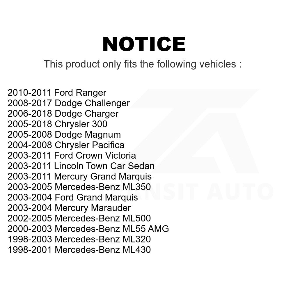 Parking Brake Hardware Kit 13-H7302 For Dodge Chrysler Charger 300 Ford Challenger Crown Victoria Mercury Grand Marquis Pacifica Lincoln Town Car Ranger Mercedes-Benz Magnum ML320 ML350 ML430 ML500