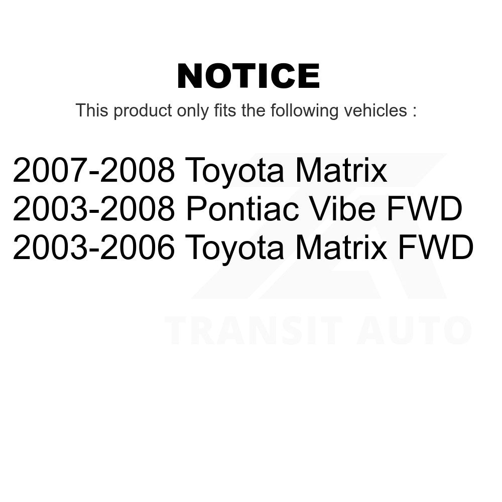 Rear Drum Brake Hardware Kit 13-H7317 For Toyota Matrix Pontiac Vibe