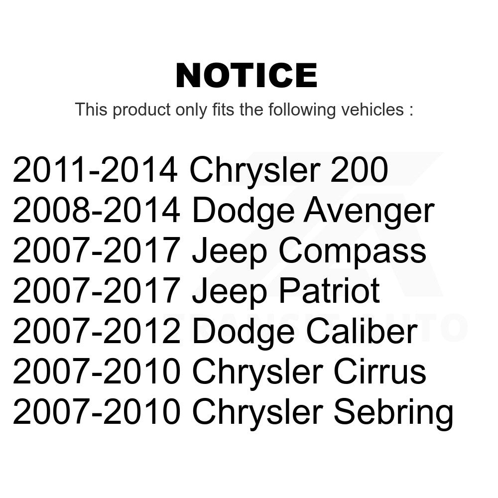Parking Brake Hardware Kit 13-H7348 For Jeep Dodge Patriot Chrysler Compass Avenger 200 Caliber Sebring Cirrus