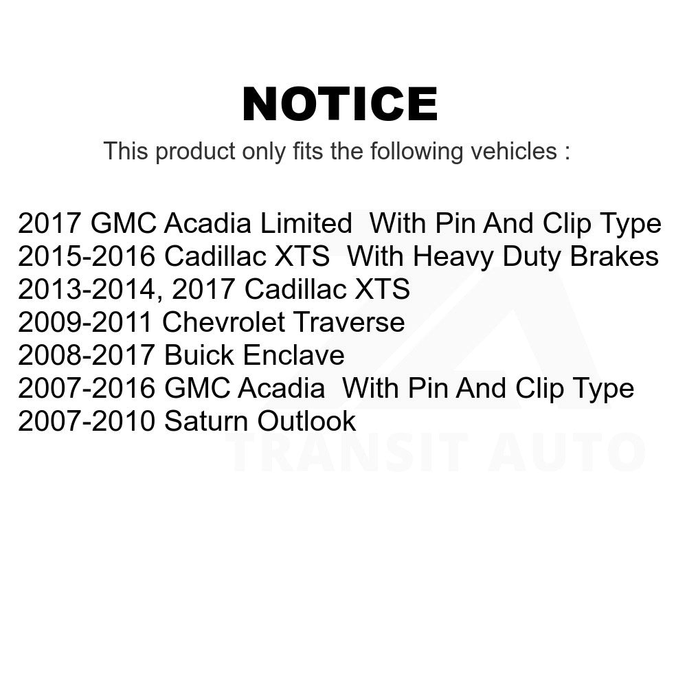 Parking Brake Hardware Kit 13-H7354 For GMC Acadia Buick Enclave Chevrolet Traverse Cadillac XTS Saturn Outlook Limited