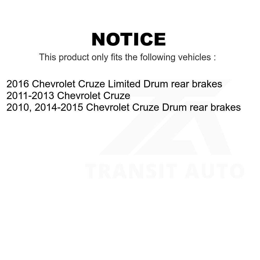 Rear Drum Brake Hardware Kit 13-H7369 For Chevrolet Cruze Limited