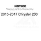 Air Filter 57-WA10296 For 2015-2017 Chrysler 200