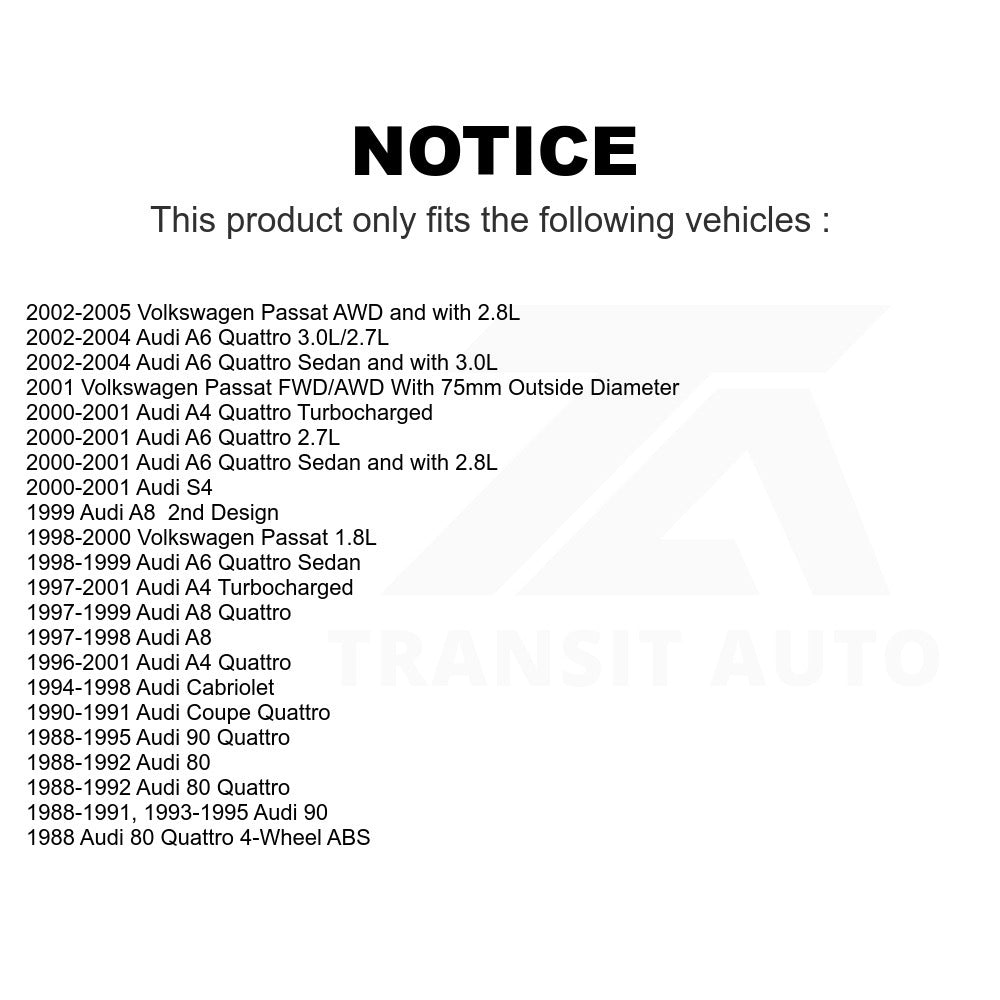 Wheel Bearing 70-510020 For Volkswagen Passat Audi A6 Quattro A4 S4 Cabriolet A8 90 Coupe 80