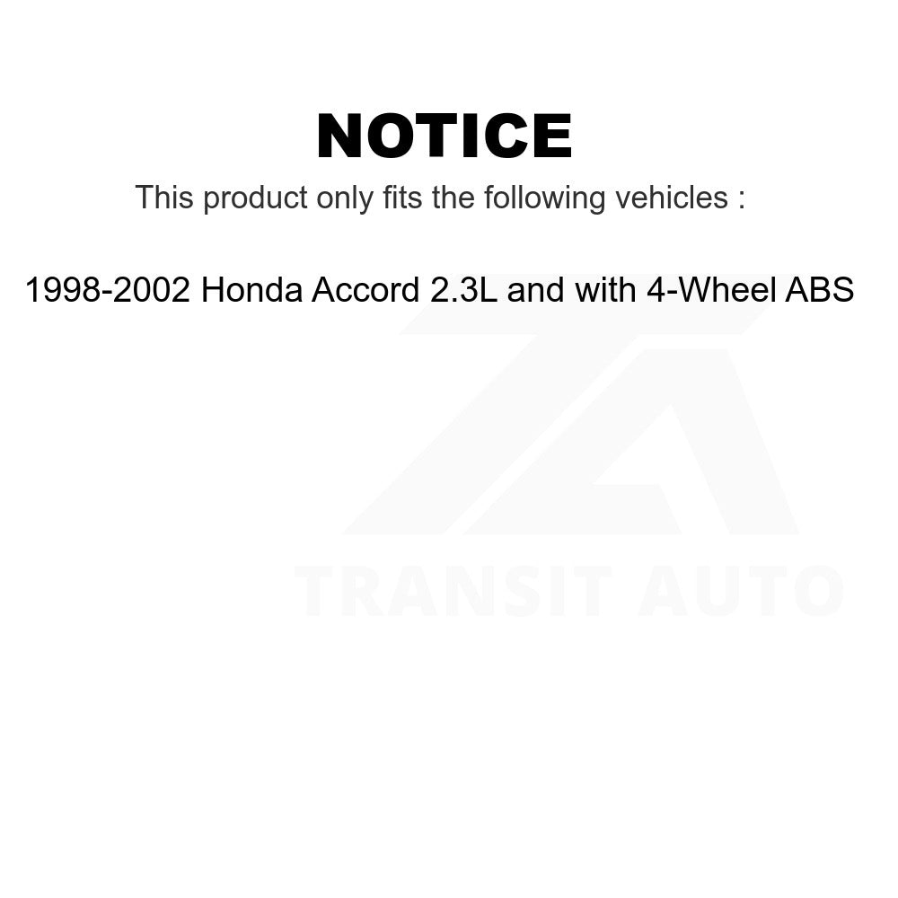 Rear Wheel Bearing Hub Assembly 70-512178 For 1998-2002 Honda Accord 2.3L with 4-Wheel ABS
