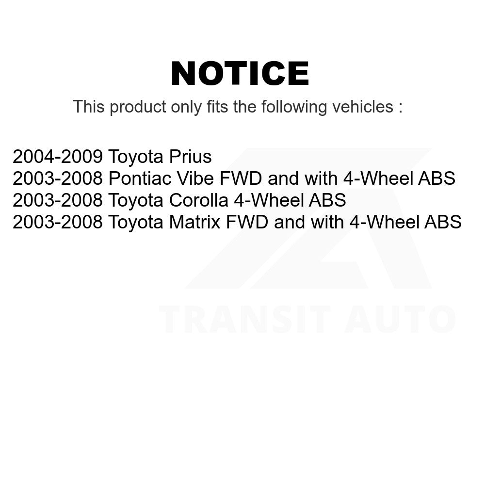 Rear Wheel Bearing Hub Assembly 70-512217 For Toyota Corolla Prius Matrix Pontiac Vibe