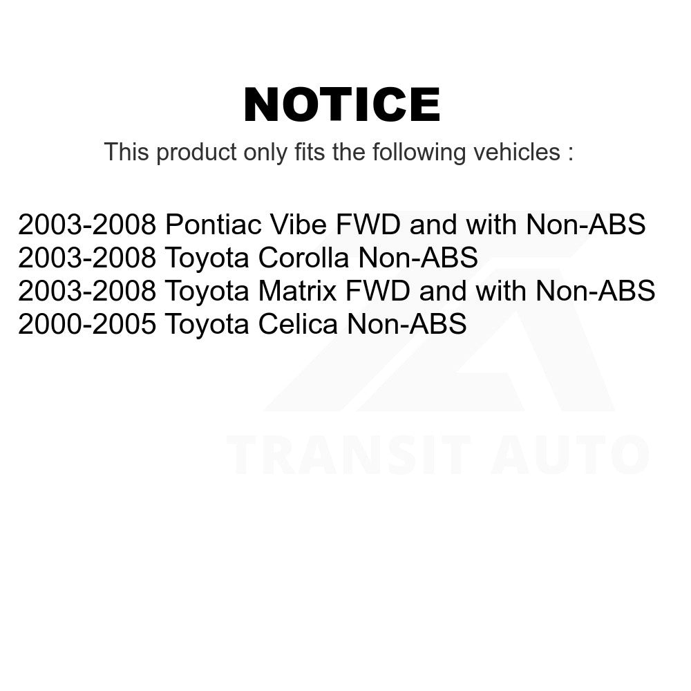 Rear Wheel Bearing Hub Assembly 70-512218 For Toyota Corolla Matrix Pontiac Vibe Celica