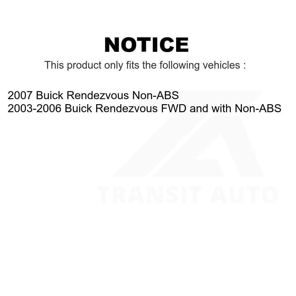 Rear Wheel Bearing Hub Assembly 70-512236 For Buick Rendezvous