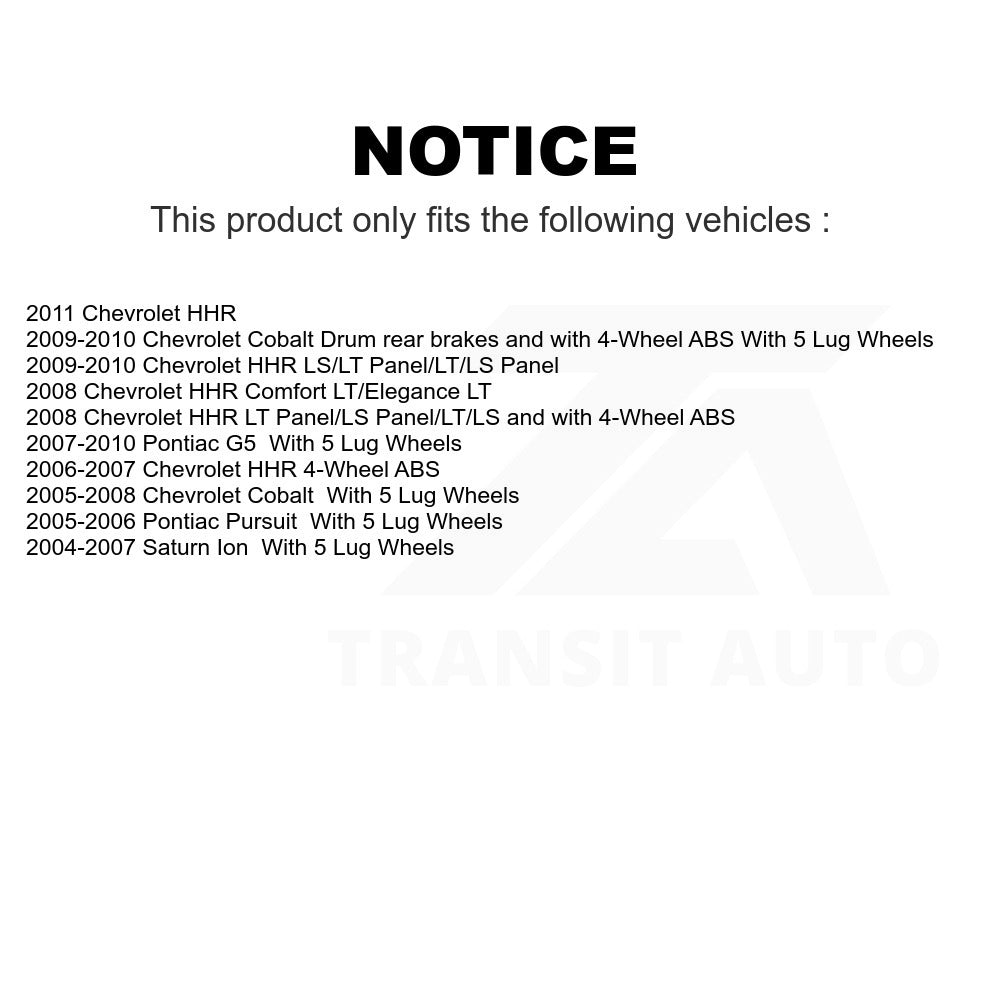 Rear Wheel Bearing Hub Assembly 70-512250 For Chevrolet Cobalt HHR Saturn Ion Pontiac G5 Pursuit