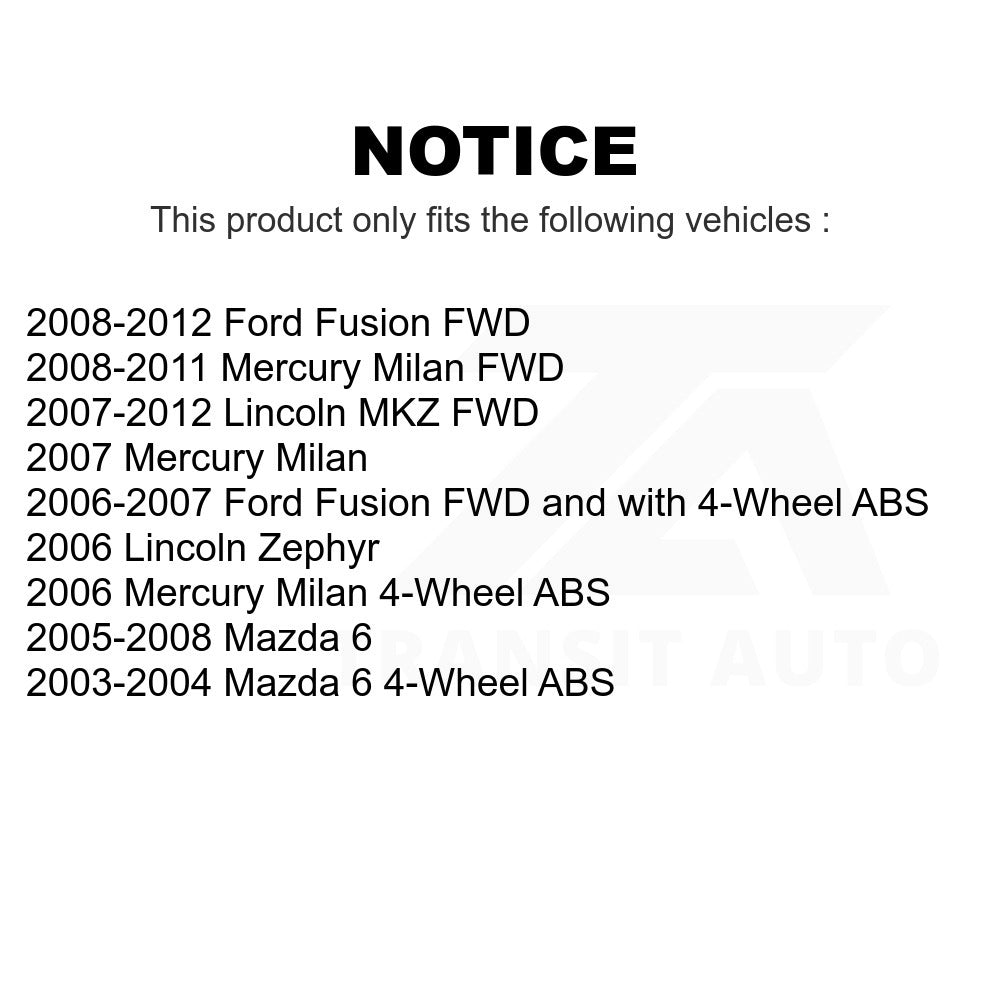 Rear Wheel Bearing Hub Assembly 70-512271 For Ford Fusion Mazda 6 Lincoln MKZ Mercury Milan Zephyr