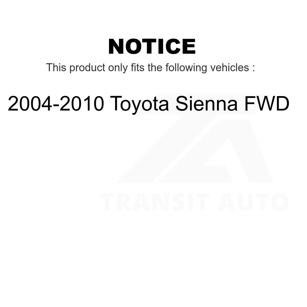 Rear Wheel Bearing Hub Assembly 70-512280 For 2004-2010 Toyota Sienna FWD