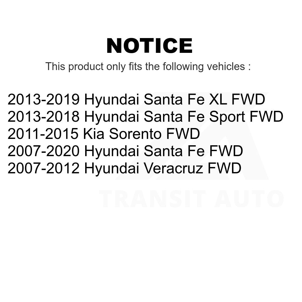 Rear Wheel Bearing Hub Assembly 70-512326 For Hyundai Santa Fe Kia Sorento Sport Veracruz XL FWD