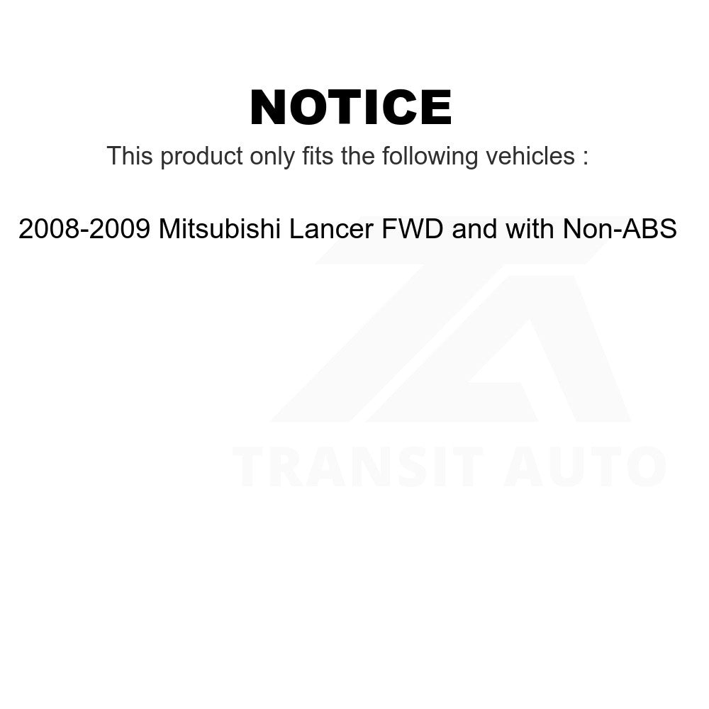 Rear Wheel Bearing Hub Assembly 70-512376 For 2008-2009 Mitsubishi Lancer FWD with Non-ABS