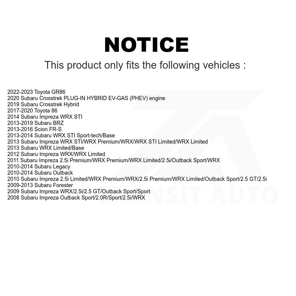 Rear Wheel Bearing Hub Assembly 70-512401 For Subaru Outback Impreza Forester Legacy Crosstrek Scion FR-S BRZ Toyota 86 WRX GR86 STI