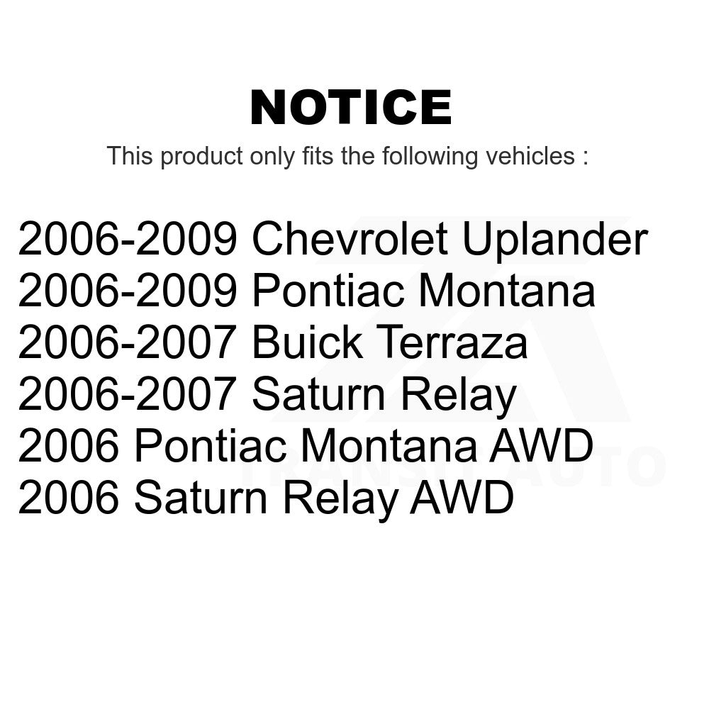 Wheel Bearing Hub Assembly 70-513236 For Chevrolet Uplander Buick Terraza Pontiac Montana Saturn Relay
