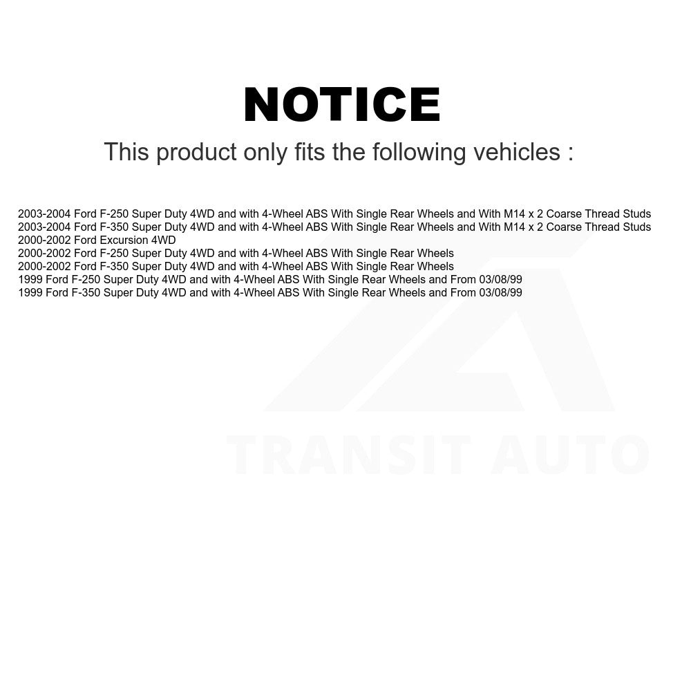 Front Wheel Bearing Hub Assembly 70-515020 For Ford F-250 Super Duty F-350 Excursion