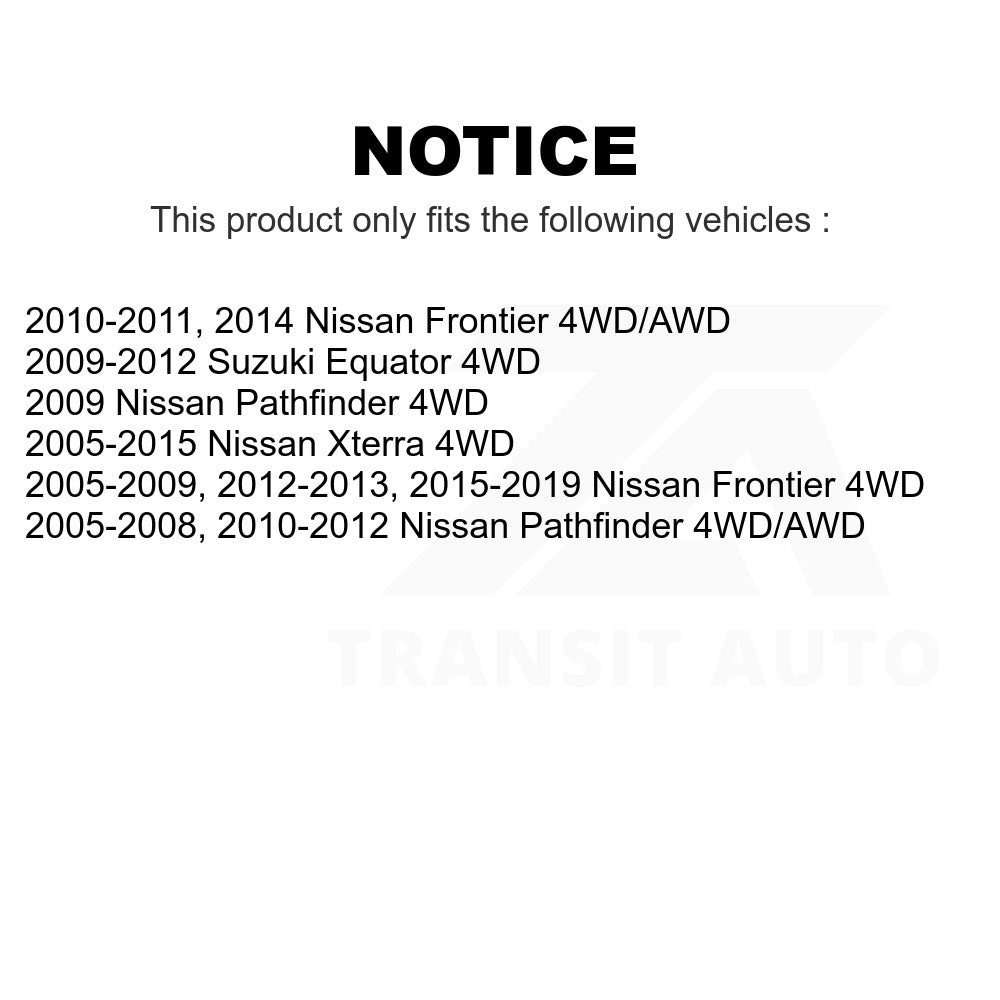 Front Wheel Bearing Hub Assembly 70-515065 For Nissan Frontier Pathfinder Xterra Suzuki Equator