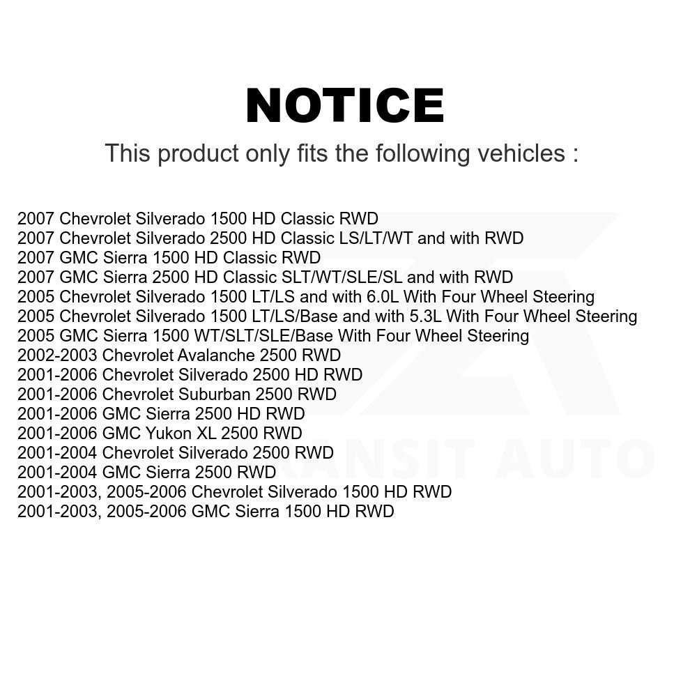 Wheel Bearing Hub Assembly 70-515086 For Chevrolet Silverado 2500 HD GMC 1500 Sierra Classic Suburban Yukon XL Avalanche