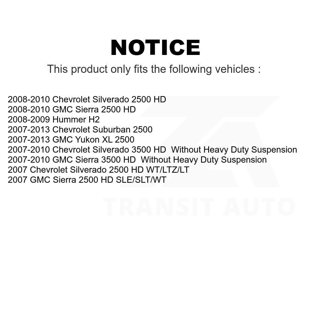 Front Wheel Bearing Hub Assembly 70-515098 For Chevrolet Silverado 2500 HD GMC Sierra 3500 Suburban Hummer H2 Yukon XL