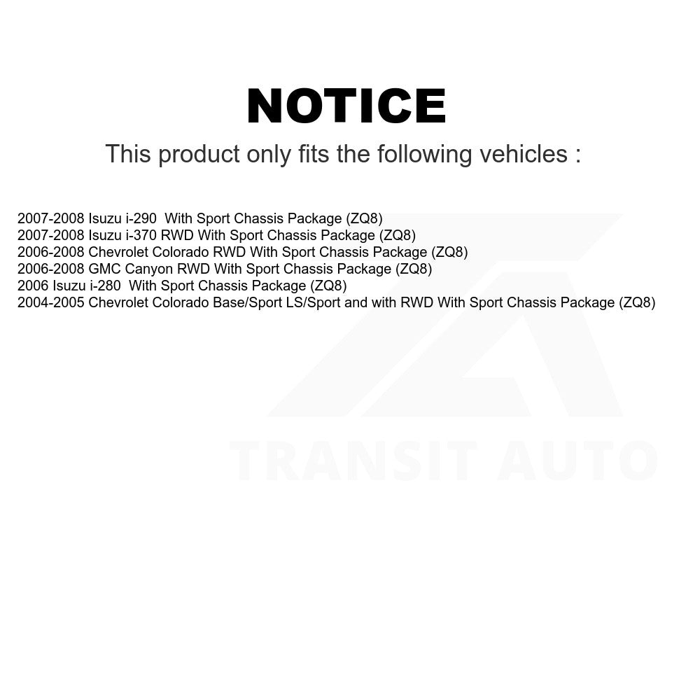 Front Right Wheel Bearing Hub Assembly 70-515107 For Chevrolet Colorado GMC Canyon Isuzu i-290 i-280 i-370 With Sport Chassis Package (ZQ8)