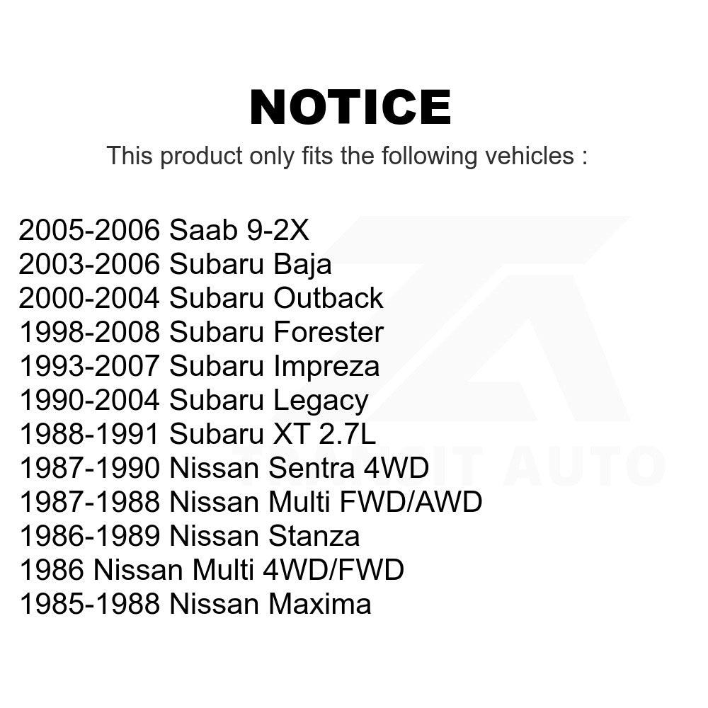Inner Wheel Bearing Race Set 70-517008 For Subaru Forester Impreza Outback Legacy Baja Nissan Sentra Saab 9-2X Maxima Stanza XT Multi