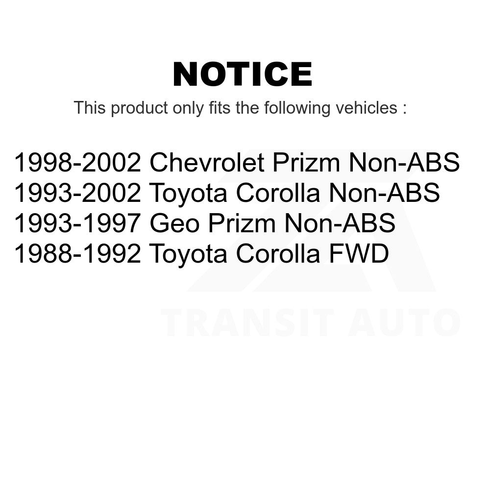 Front Wheel Hub Repair Kit 70-518507 For Toyota Corolla Prizm Chevrolet Geo