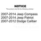 Front Lower Rearward Suspension Control Arm Bushing 72-K200254 For Jeep Patriot Dodge Caliber Compass