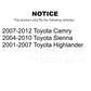 Front Lower Rearward Suspension Control Arm Bushing 72-K200780 For Toyota Camry Sienna Highlander