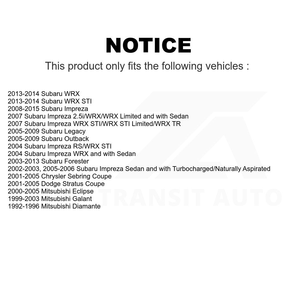 Suspension Stabilizer Bar Link Kit 72-K750049 For Subaru Impreza Forester Outback Mitsubishi Chrysler Sebring Dodge Stratus Eclipse Legacy Galant Diamante WRX STI