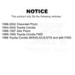 Rear Suspension Strut Hardware Kit 73-902901 For Toyota Corolla Prizm Chevrolet Geo