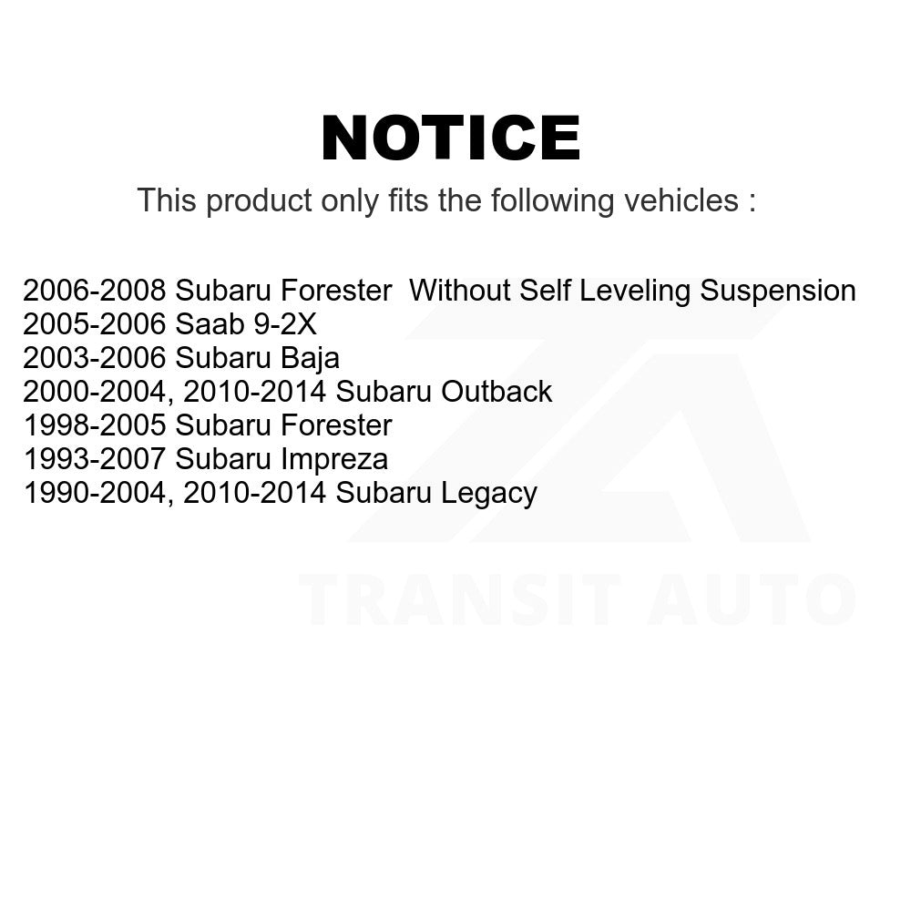 Front Suspension Strut Hardware Kit 73-902924 For Subaru Outback Legacy Forester Impreza Baja Saab 9-2X