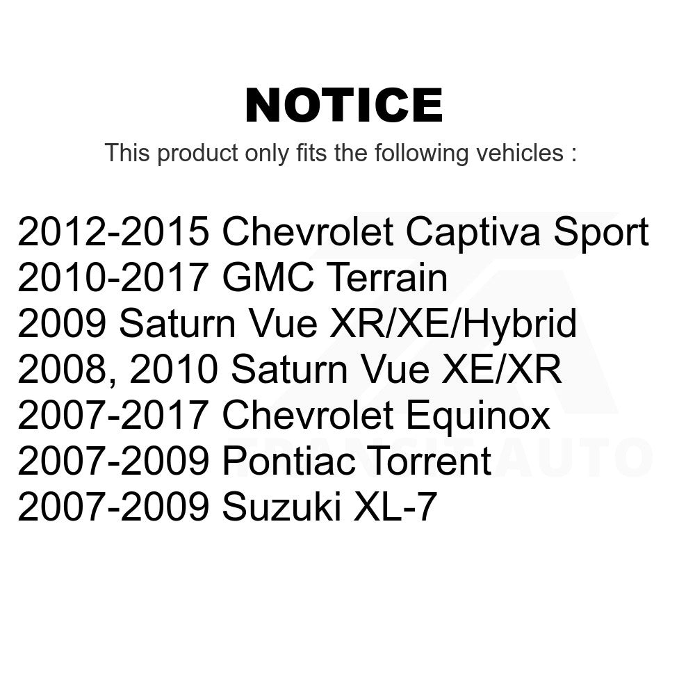 Front Suspension Strut Hardware Kit 73-906956 For Chevrolet Equinox GMC Terrain Saturn Vue Captiva Sport Pontiac Torrent Suzuki XL-7