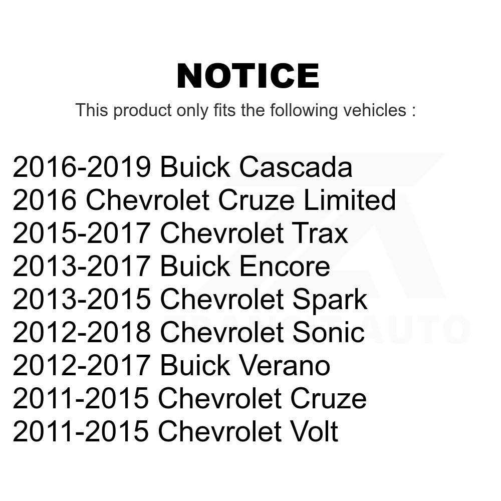 Front Suspension Strut Hardware Kit 73-908995 For Chevrolet Cruze Buick Sonic Encore Trax Verano Limited Spark Volt Cascada