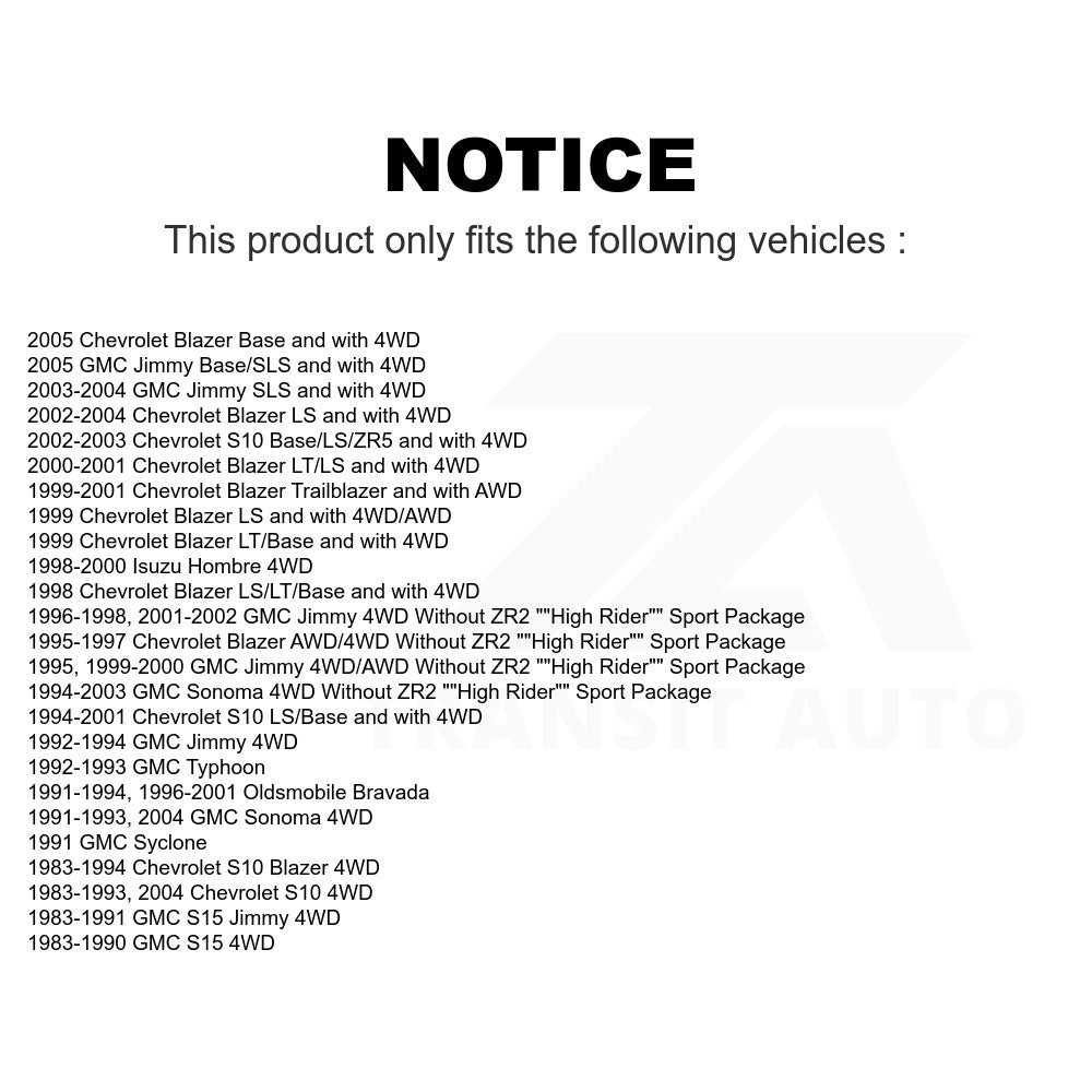 Front Shock Absorber 78-37099 For Chevrolet S10 Blazer GMC Sonoma Jimmy Oldsmobile Bravada S15 Isuzu Hombre Typhoon Syclone
