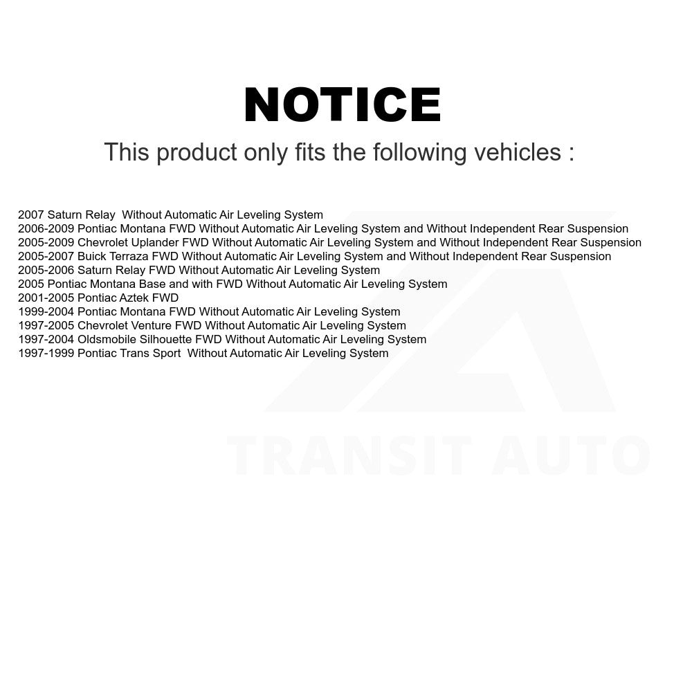 Rear Shock Absorber 78-37156 For Chevrolet Venture Uplander Pontiac Montana Oldsmobile Silhouette Aztek Buick Terraza Saturn Relay Trans Sport