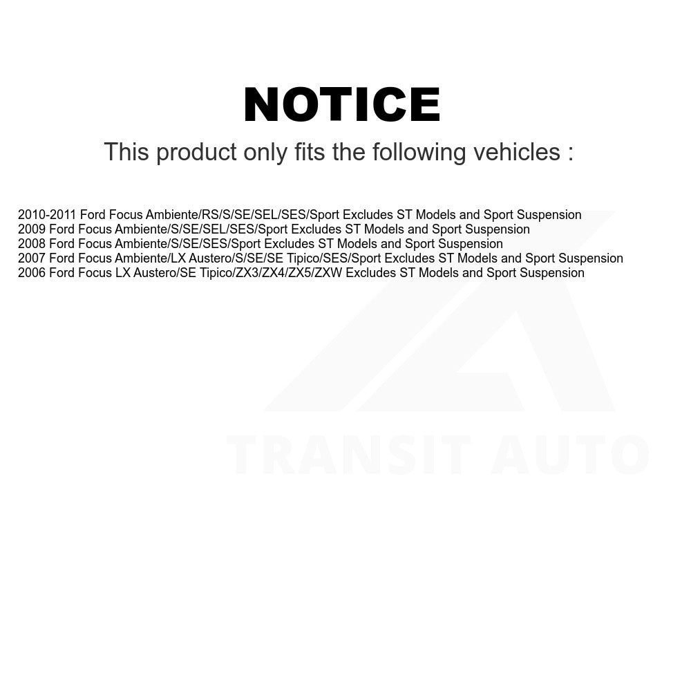 Front Left Suspension Strut Coil Spring Assembly 78A-11083 For Ford Focus Excludes ST Models Sport
