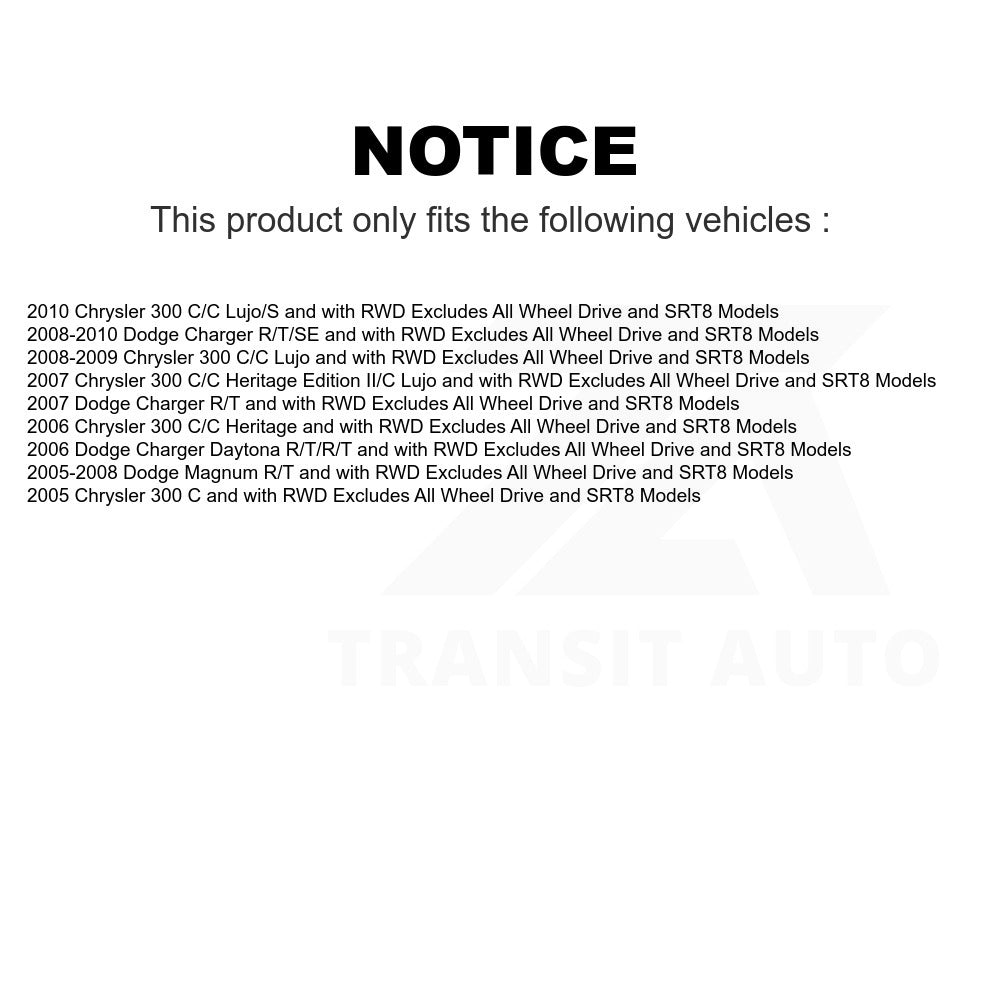 Front Suspension Strut Coil Spring Assembly 78A-11280 For Dodge Chrysler 300 Charger Magnum Excludes All Wheel Drive SRT8 Models