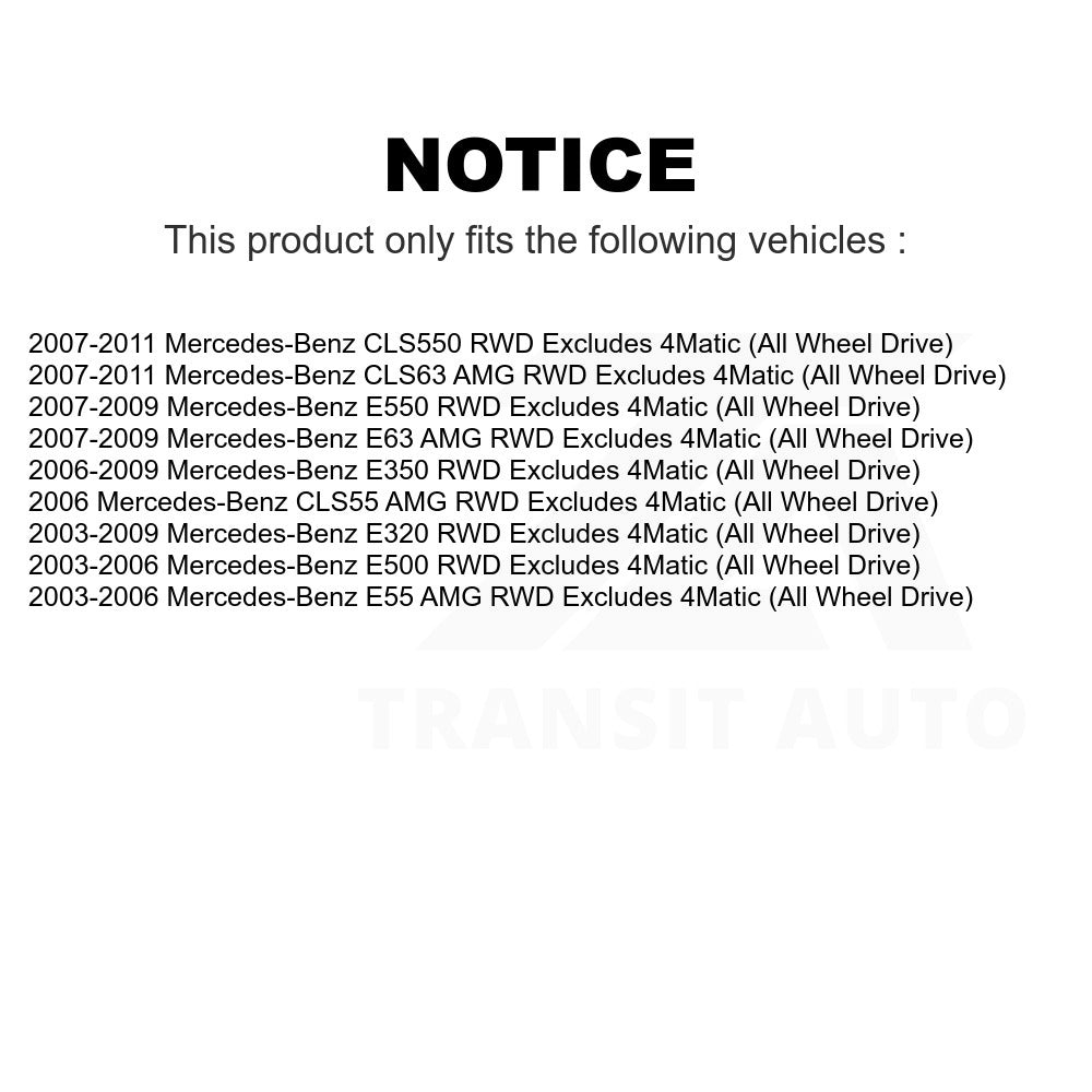 Front Suspension Strut Coil Spring Assembly 78A-11520 For Mercedes-Benz E350 E320 E500 CLS550 E550 E55 AMG E63 CLS55 CLS63 Excludes 4Matic (All Wheel Drive) RWD